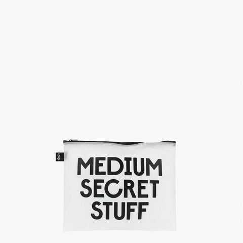 LOQI Zip Pockets - Transparant Secret and Classified