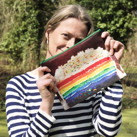 LOQI Zip Pockets - Seagulls, Real Food and England gerecycled