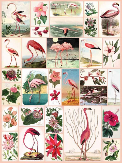 New York Puzzle Company Puzzel Flamingos and Flowers - 1000 stukjes
