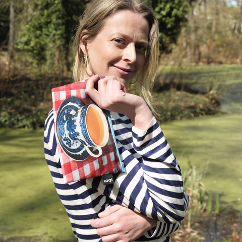 LOQI Zip Pockets - Seagulls, Real Food and England gerecycled