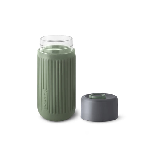Black+Blum Travel Cup Glass - Reisbeker glas - 0.34Ltr - Grijs/