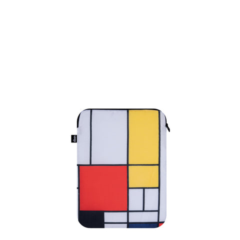 LOQI Laptop Sleeve Large - Composition with Red, Yellow, Blue and Black gerecycled