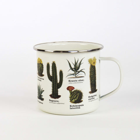Gift Republic Mok emaille - Enamel Mug - Botanical