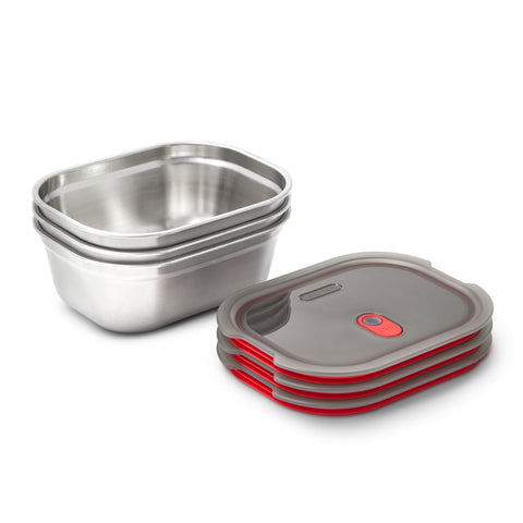 Black+Blum Steel Food Box set Medium - Meal prep - set van 3
