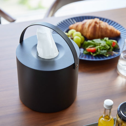 Yamazaki Tower Tissuebox rond met handvat