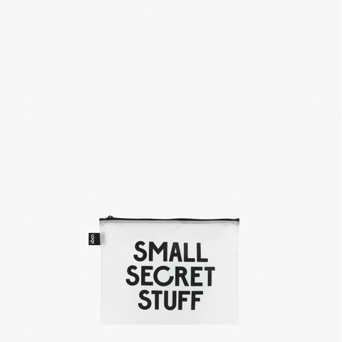 LOQI Zip Pockets - Transparant Secret and Classified