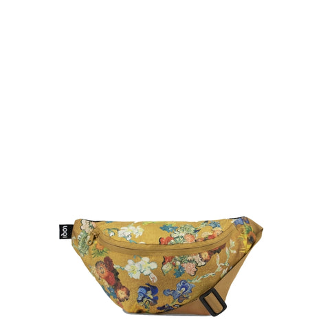 LOQI Bum Bag Large - Gold Flower Pattern gerecycled