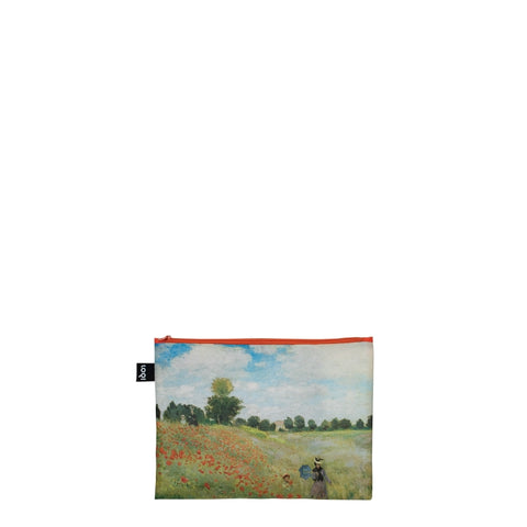 LOQI Zip Pockets - Japanese Footbridge, Wild Poppies & Water Lilies gerecycled