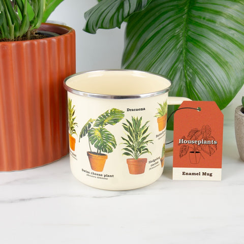 Gift Republic Mok emaille - Enamel Mug - Houseplant