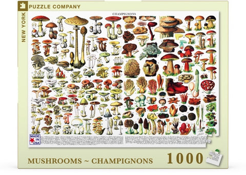 New York Puzzle Company Puzzel Mushrooms ~ Champignons - 1000 stukjes