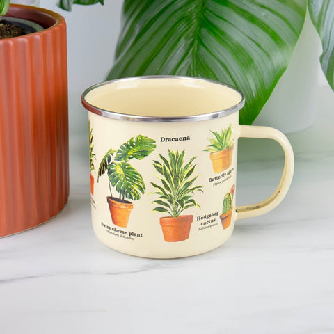 Gift Republic Mok emaille - Enamel Mug - Houseplant