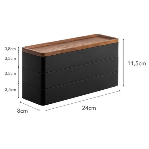 Yamazaki Rin Sieradenorganizer met deksel 3-laags