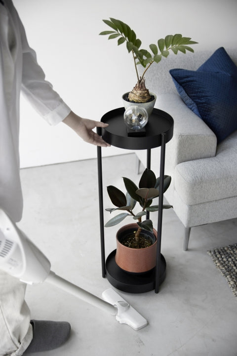 Yamazaki Tower Plantenstandaard 2-laags op wielen