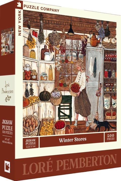 New York Puzzle Company Puzzel Winter Stores - 500 stukjes