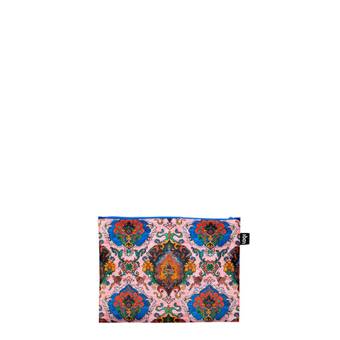 LOQI Zip Pockets - Tapestry, Toile de Jouy, Peacock