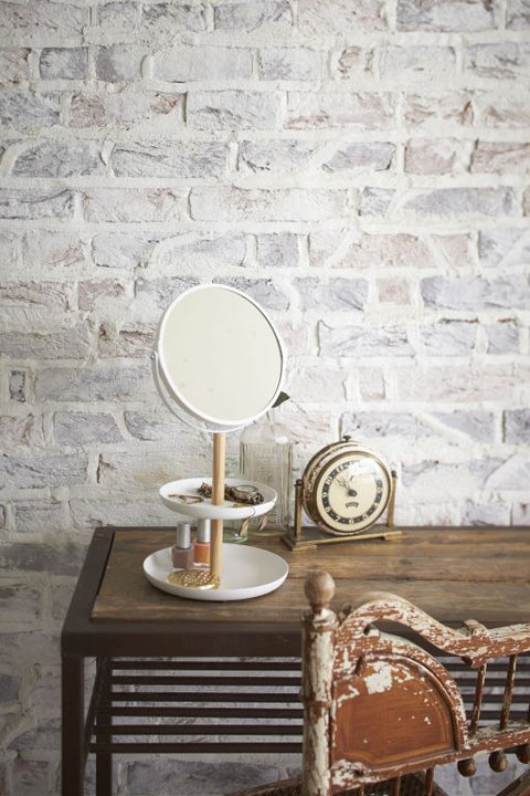 Yamazaki Tosca Accessoirehouder met spiegel - Wit