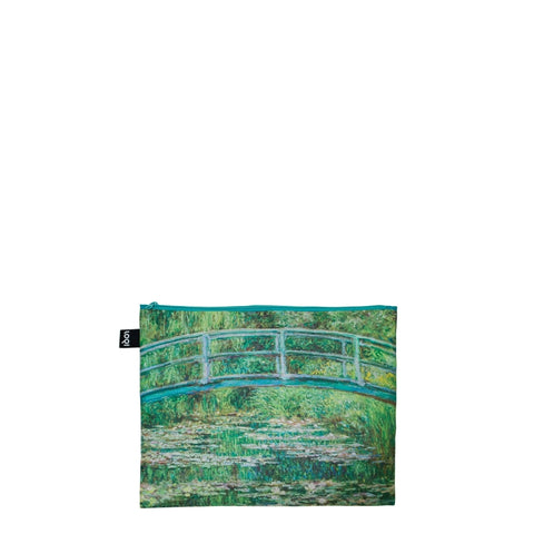 LOQI Zip Pockets - Japanese Footbridge, Wild Poppies & Water Lilies gerecycled