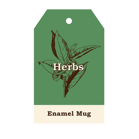 Gift Republic Mok emaille - Enamel Mug - Herbs