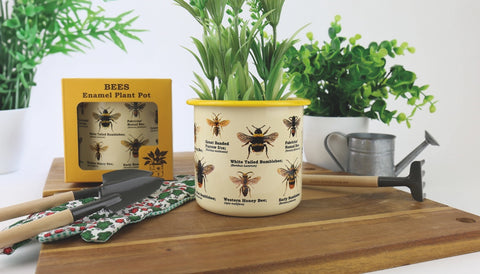 Gift Republic Bloempot Emaille - Bees