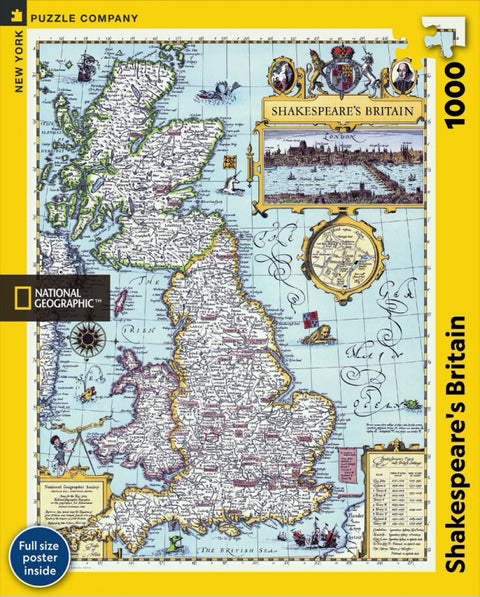 New York Puzzle Company Puzzel Shakespeare's Britain - 1000 stukjes