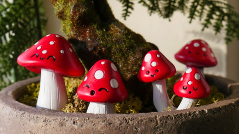 Gift Republic Plantenpot decoratie - Mushroom