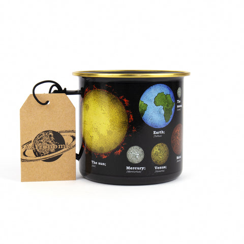 Gift Republic Mok emaille - Enamel Mug - Astronomia