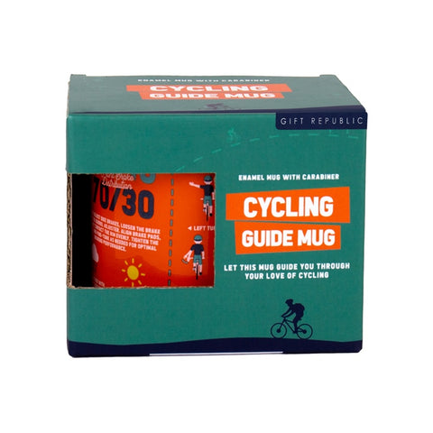 Gift Republic Mok emaille - Enamel Mug - Cycling Guide
