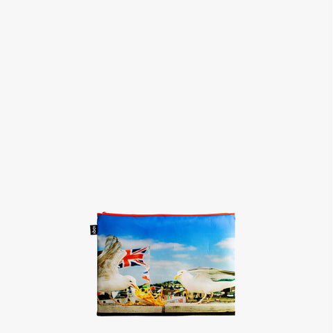 LOQI Zip Pockets - Seagulls, Real Food and England gerecycled