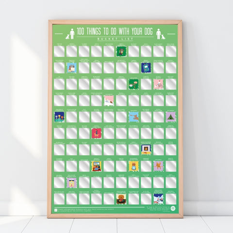 Gift Republic Krasposter - 100 Things To Do With Your Dog