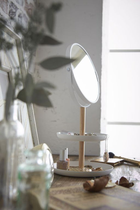 Yamazaki Tosca Accessoirehouder met spiegel - Wit