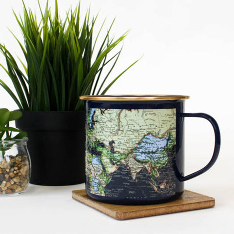 Gift Republic Mok emaille - Enamel Mug - Blue