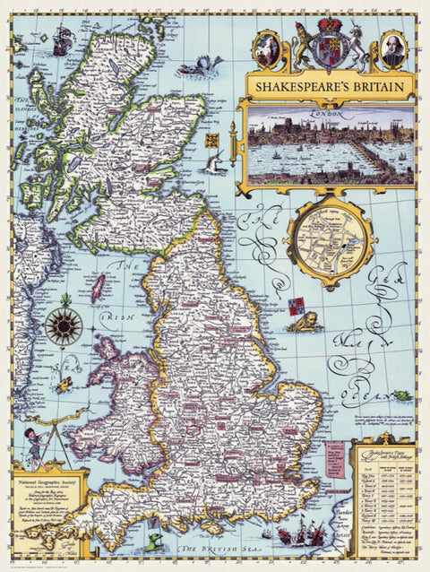 New York Puzzle Company Puzzel Shakespeare's Britain - 1000 stukjes