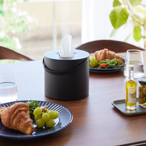 Yamazaki Tower Tissuebox rond met handvat