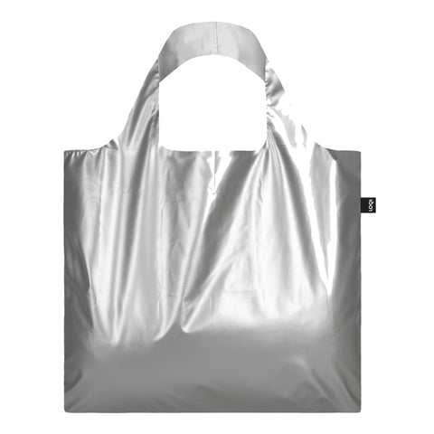 LOQI Bag Large - The Great Wave Silver Metallic