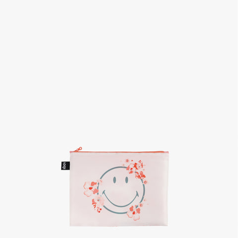 LOQI Zip Pockets - Blossom & Geometric gerecycled
