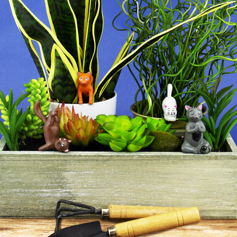 Gift Republic Plantenpot decoratie - Yoga Cat