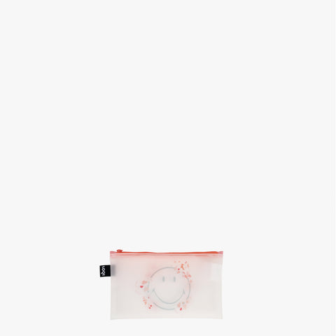 LOQI Zip Pockets - Transparent Milky Blossom