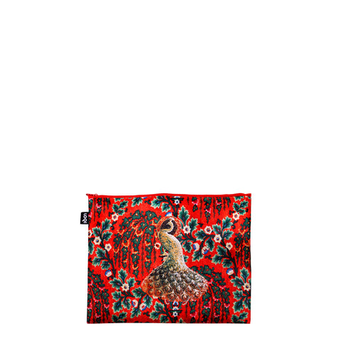 LOQI Zip Pockets - Tapestry, Toile de Jouy, Peacock