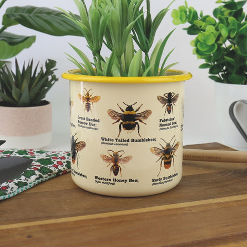 Gift Republic Bloempot Emaille - Bees