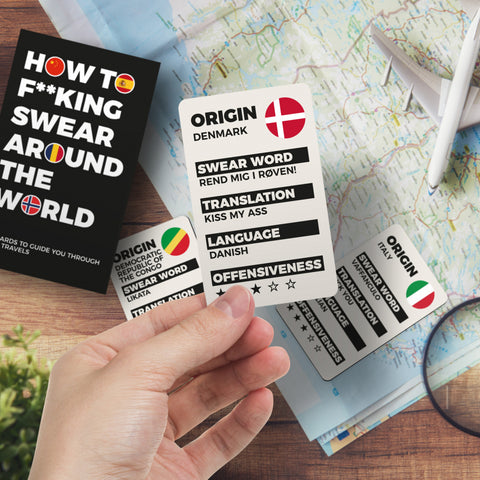 Gift Republic Kaartenset - How to Fucking Swear Around the World