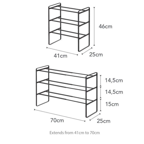 Yamazaki Frame Schoenenrek uitschuifbaar 3-laags