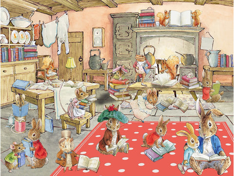 New York Puzzle Company Puzzel Peter Rabbit's Book Club - 1000 stukjes