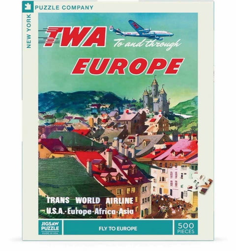New York Puzzle Company Puzzel Fly to Europe - 500 stukjes
