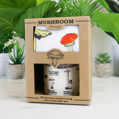 Gift Republic Mok & Sokken - Mushroom