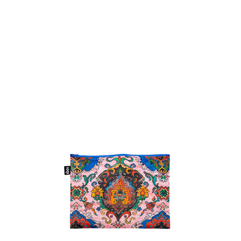 LOQI Zip Pockets - Tapestry, Toile de Jouy, Peacock