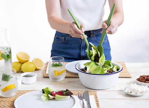 Peleg Design Citruspers en saladebestek 2-in-1 Juicepair
