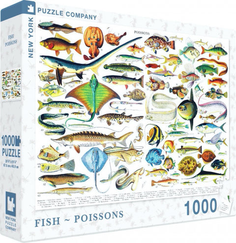 New York Puzzle Company Puzzel Fish ~ Poissons - 1000 stukjes