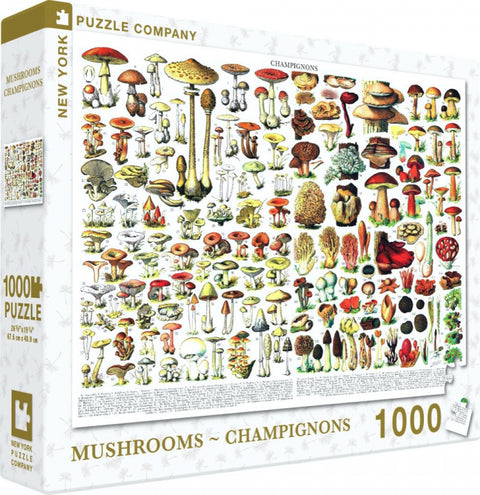 New York Puzzle Company Puzzel Mushrooms ~ Champignons - 1000 stukjes