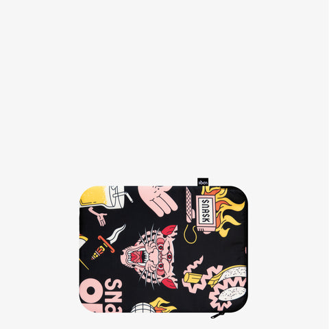 LOQI Laptop Sleeve Large - Tiger Snake Beer Black gerecycled