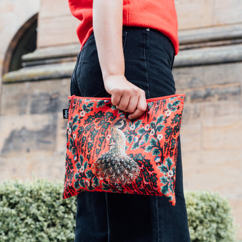 LOQI Zip Pockets - Tapestry, Toile de Jouy, Peacock